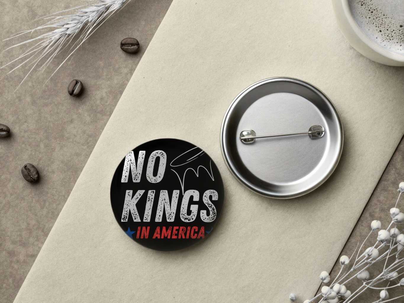 No Kings In America | 1.25” Pinback Button