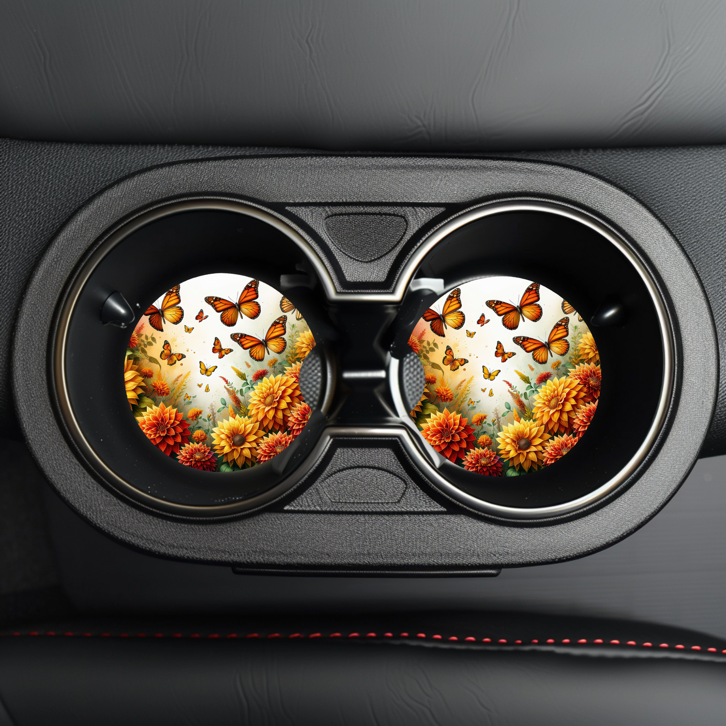 Monarch Butterfly Car Coasters