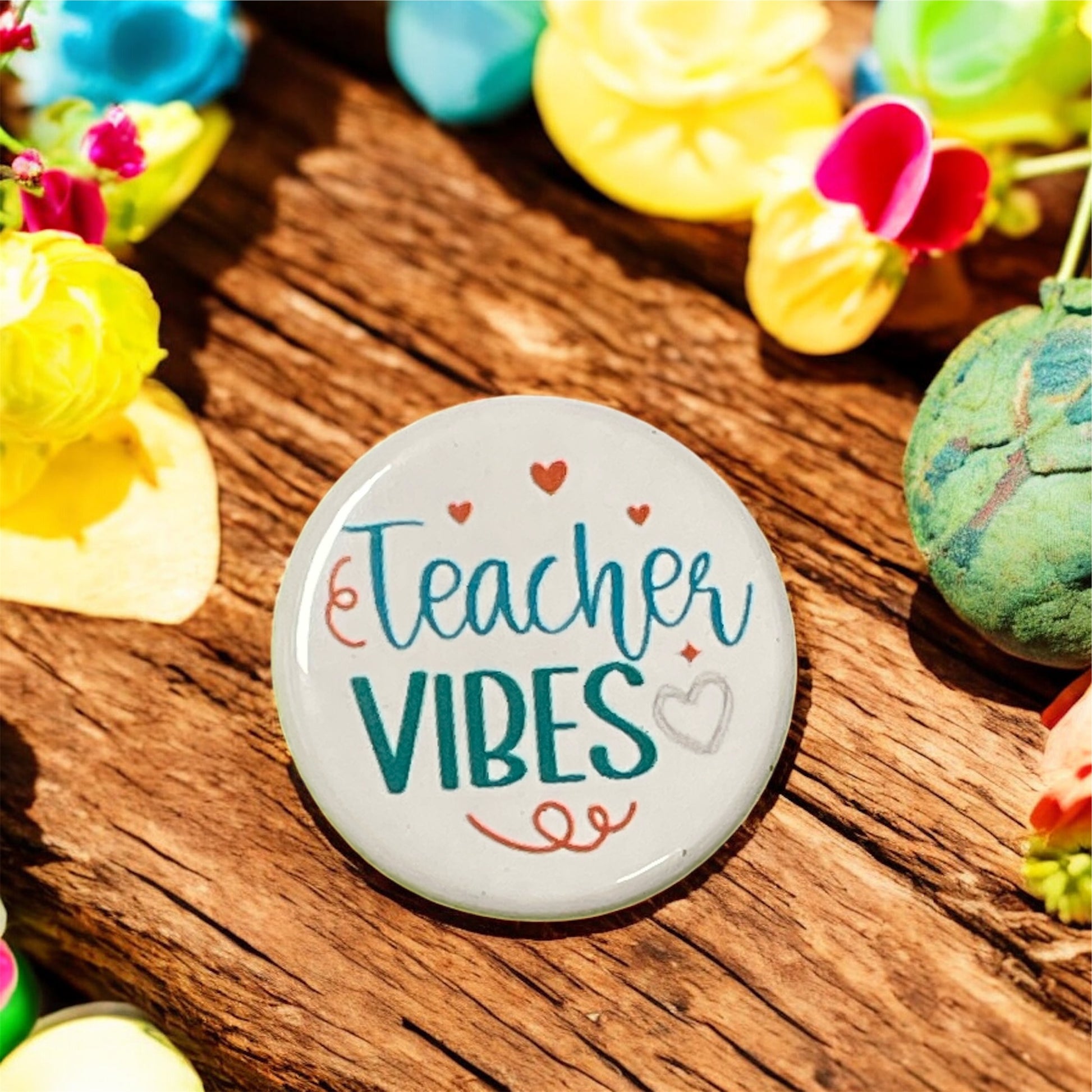 Teacher Vibes | 1.25” Pinback Button
