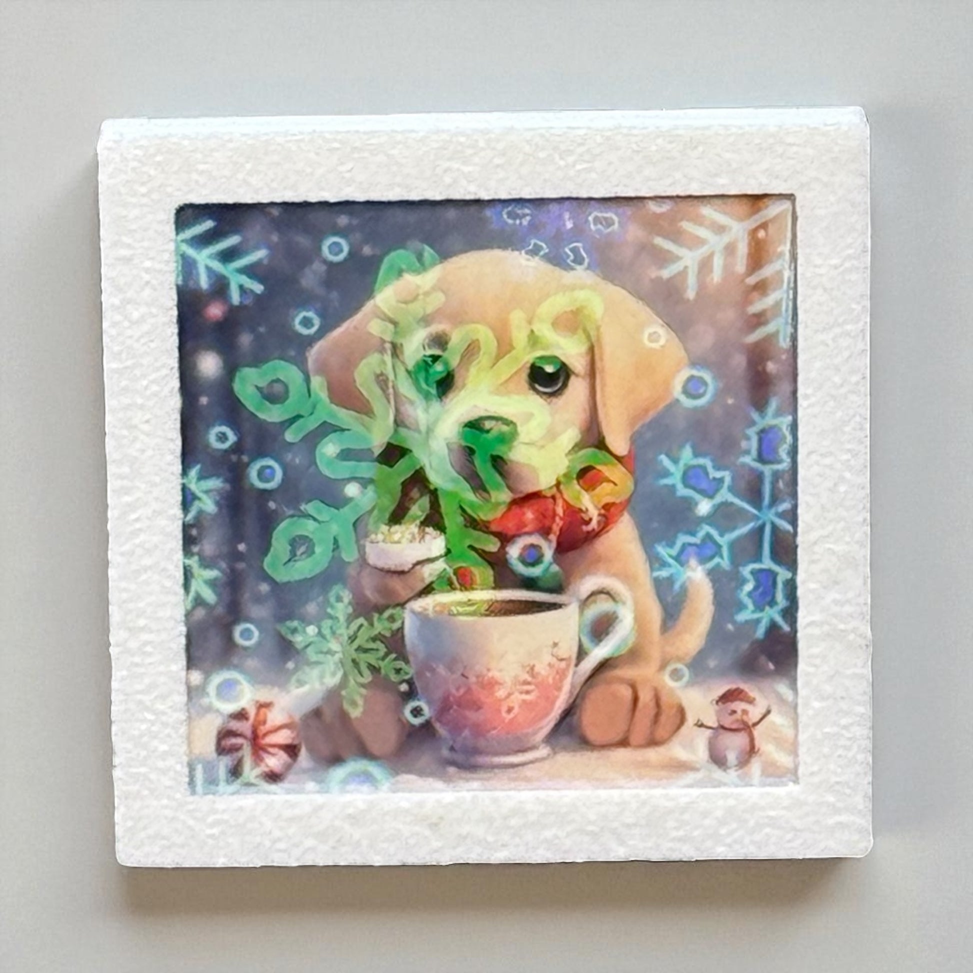 Christmas Puppy | Fridge Magnet