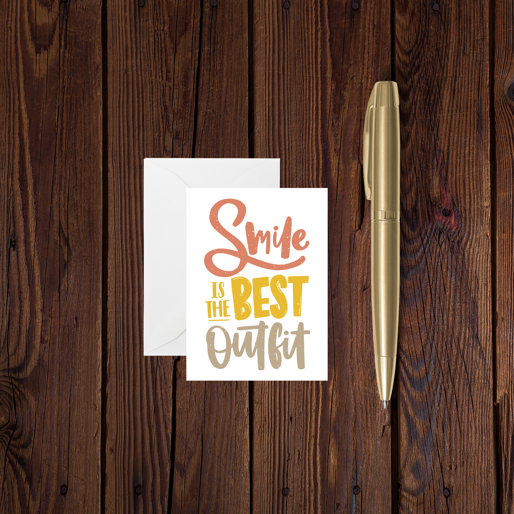 Smile Is The Best Outfit | Enclosure Card