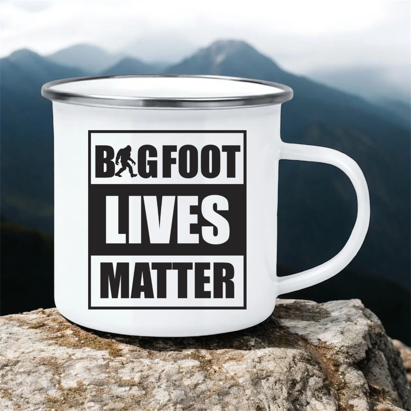 Bigfoot Lives Matter | 12oz Enamel Mug