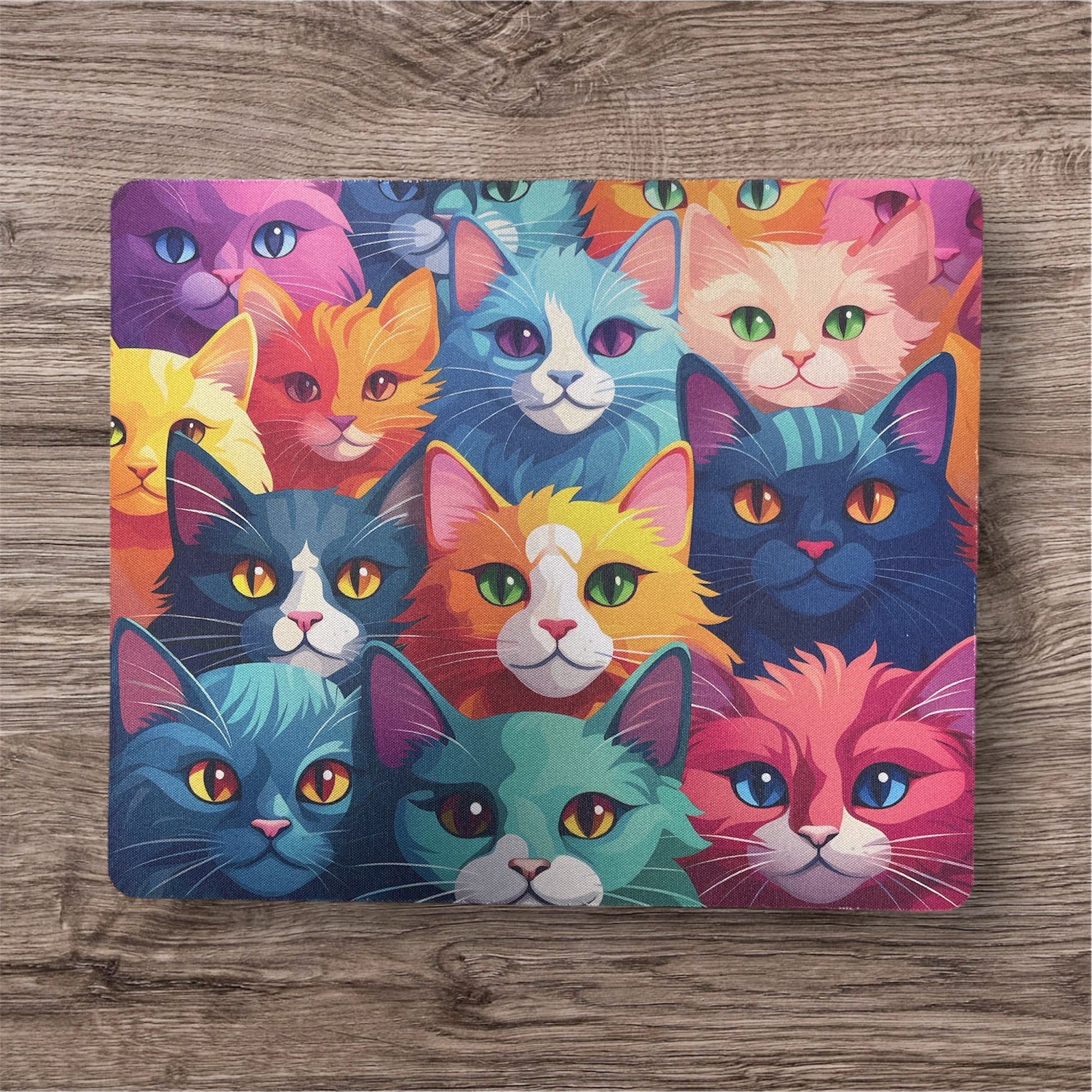 Colorful Cats | Mouse Pad