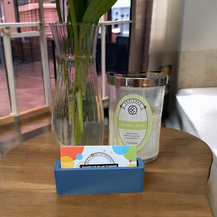 Matte Blue | Business Card Holder