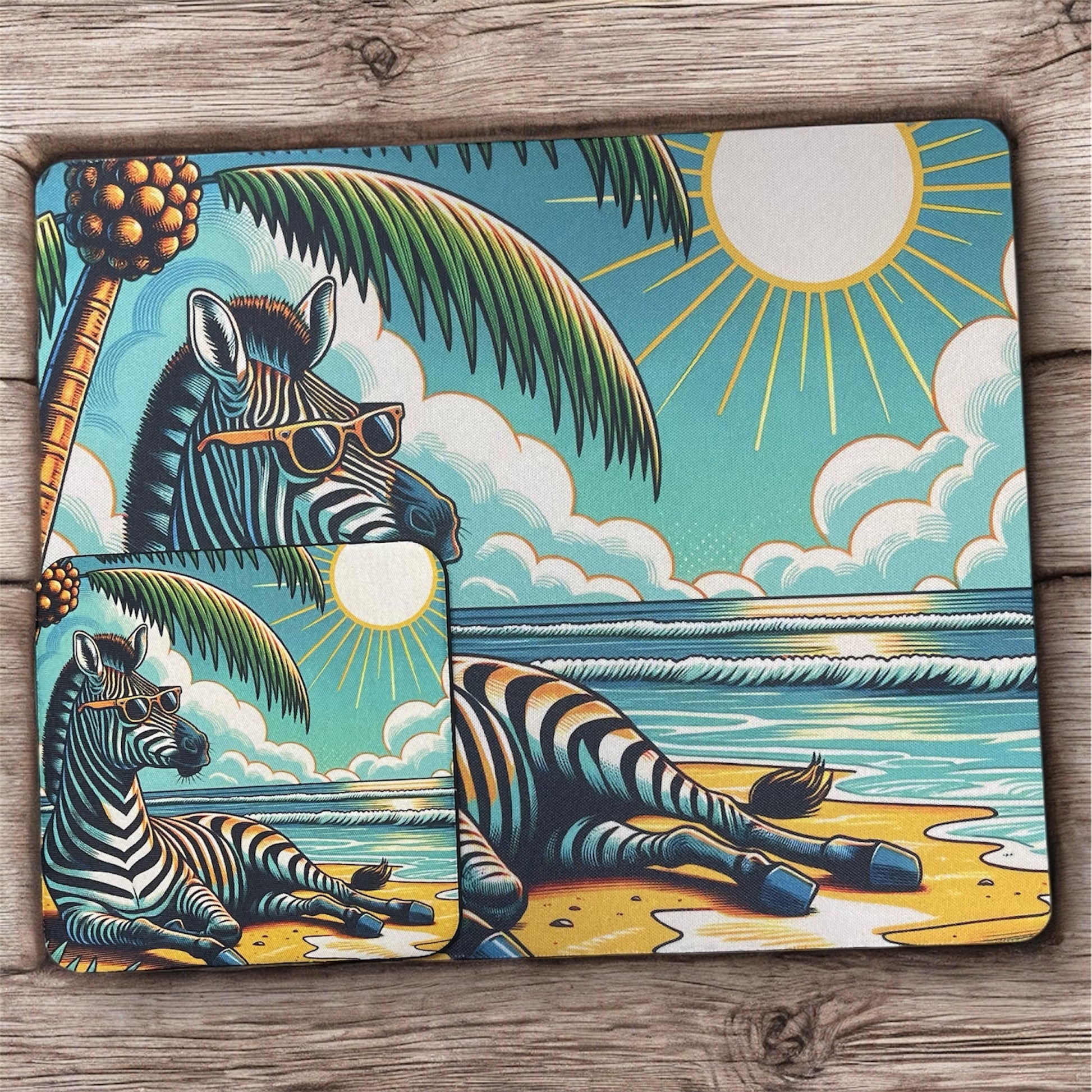 Zebra on The Beach | Desk Gift Set