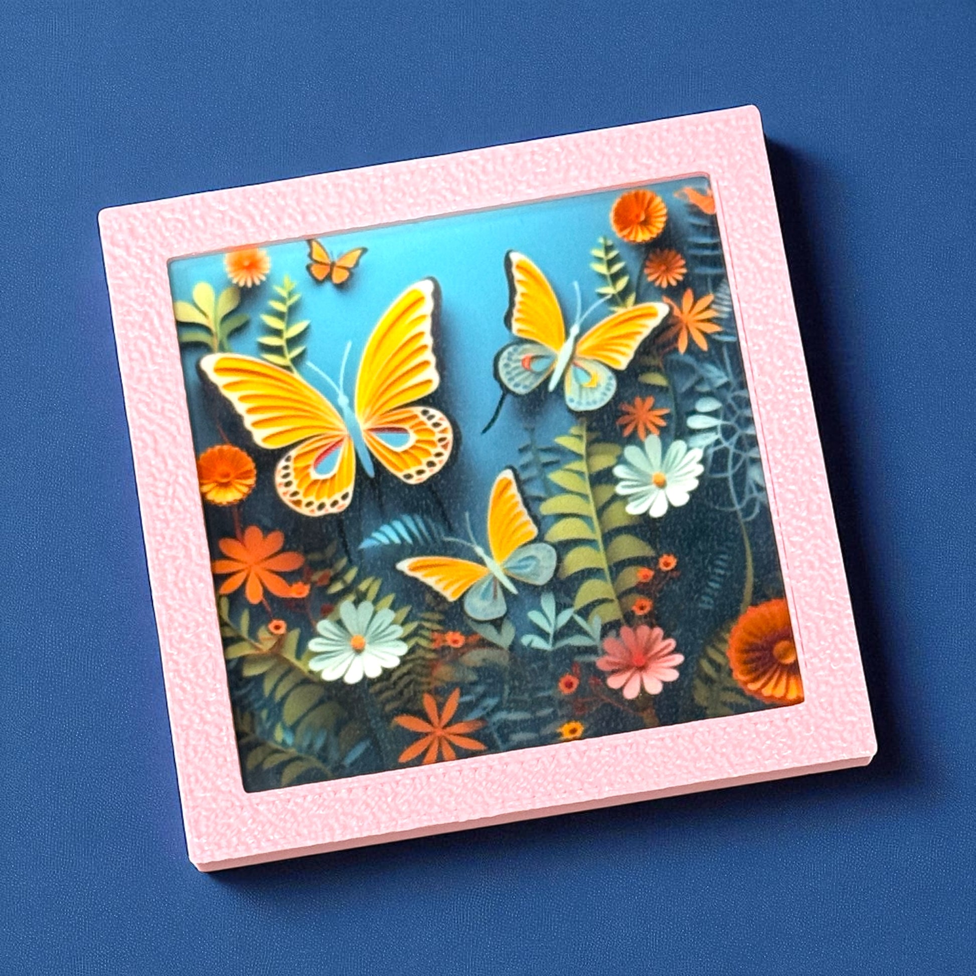 Butterflies And Flowers | Fridge Magnet