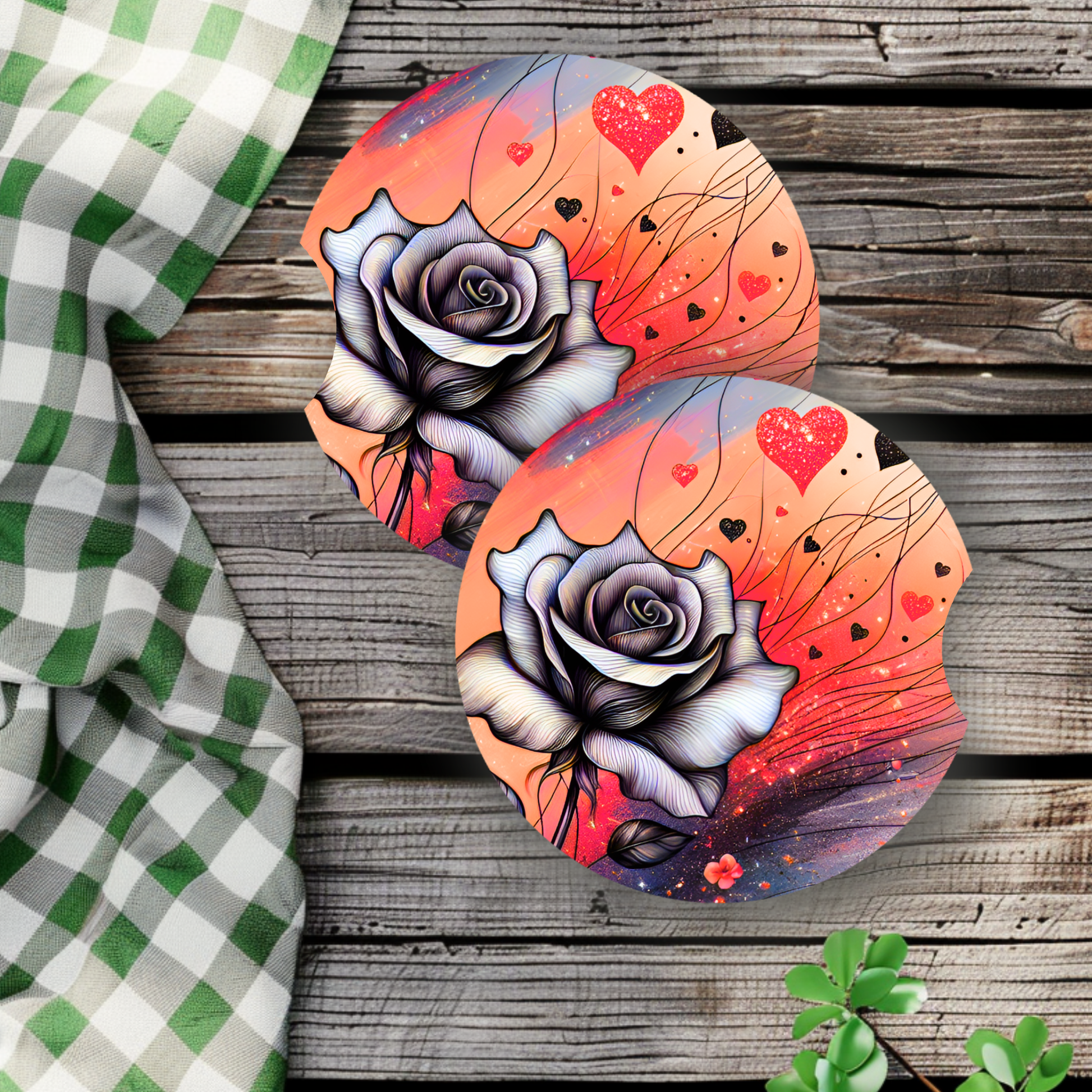Rose | Car Coasters