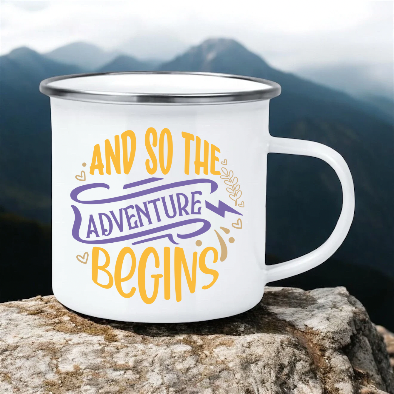 And So The Adventure Begins | 12oz Enamel Mug