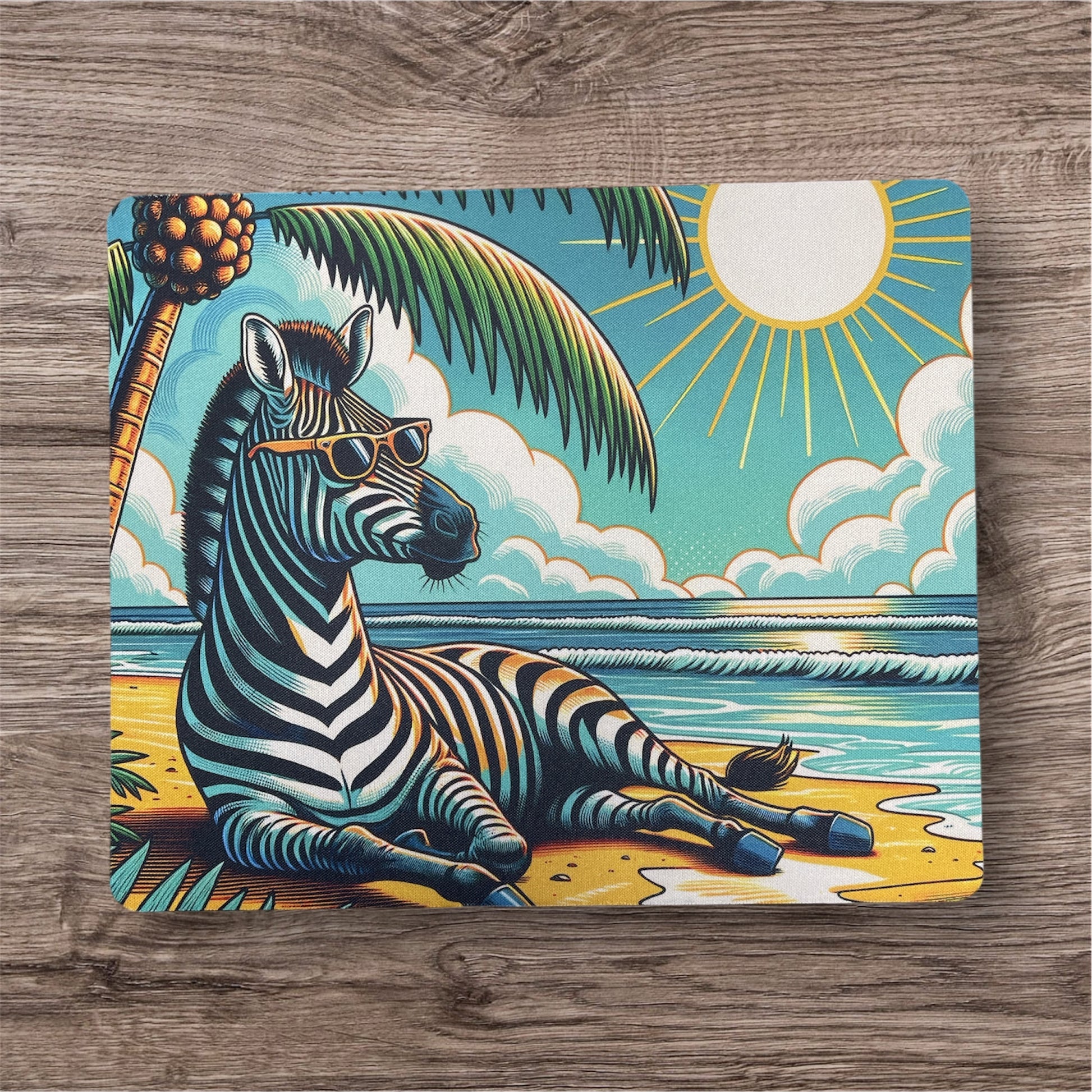 Zebra On A Beach | Mouse Pad
