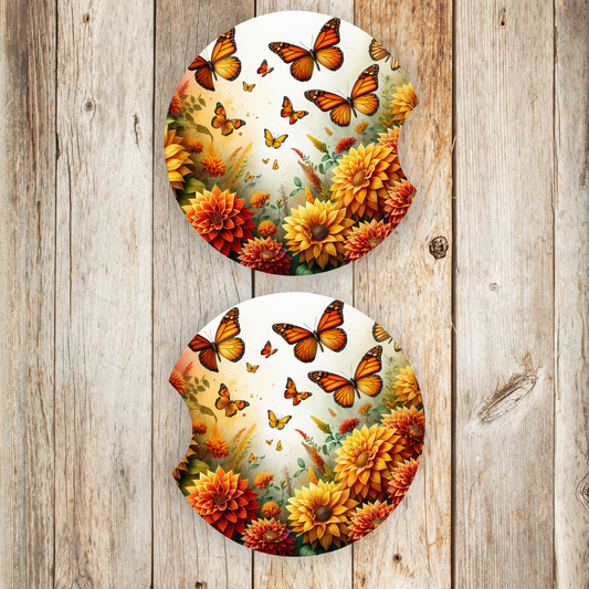 Monarch Butterfly Car Coasters