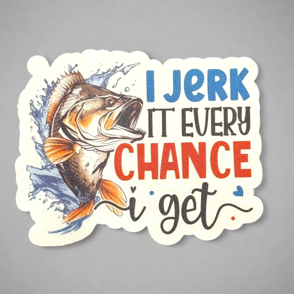 I Jerk It Fishing Sticker | 3” Sticker