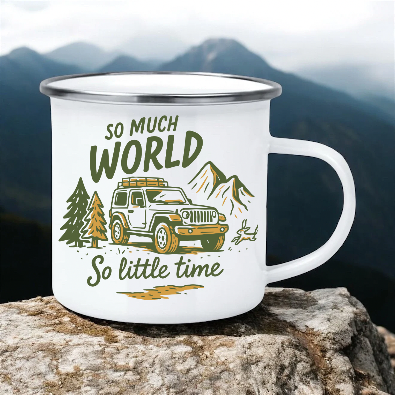 So Much World So Little Time | 12oz Enamel Mug