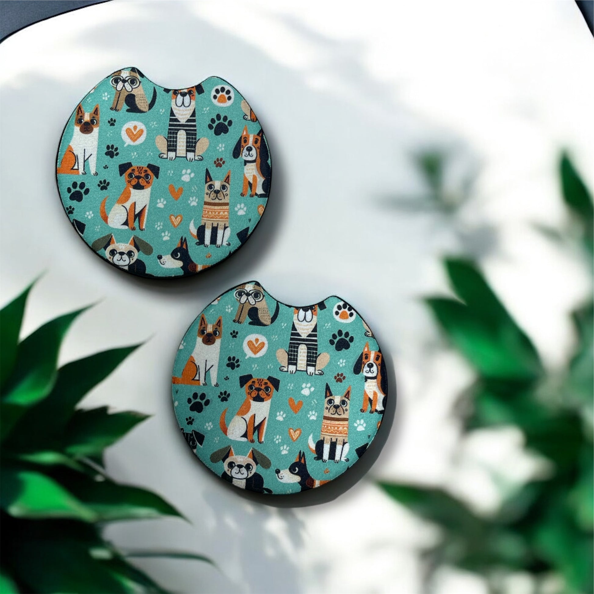 Dog Pattern | Car Coasters