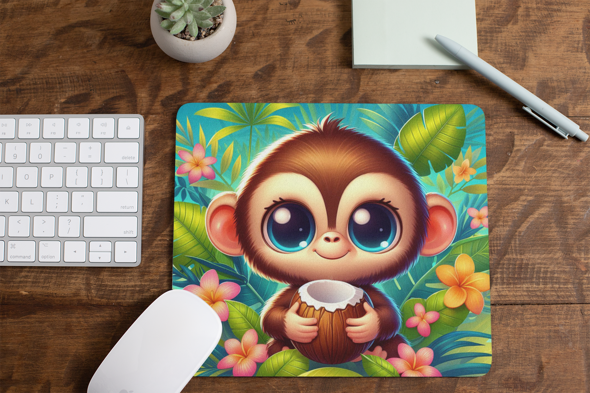 Monkey With Coconut | Mouse Pad