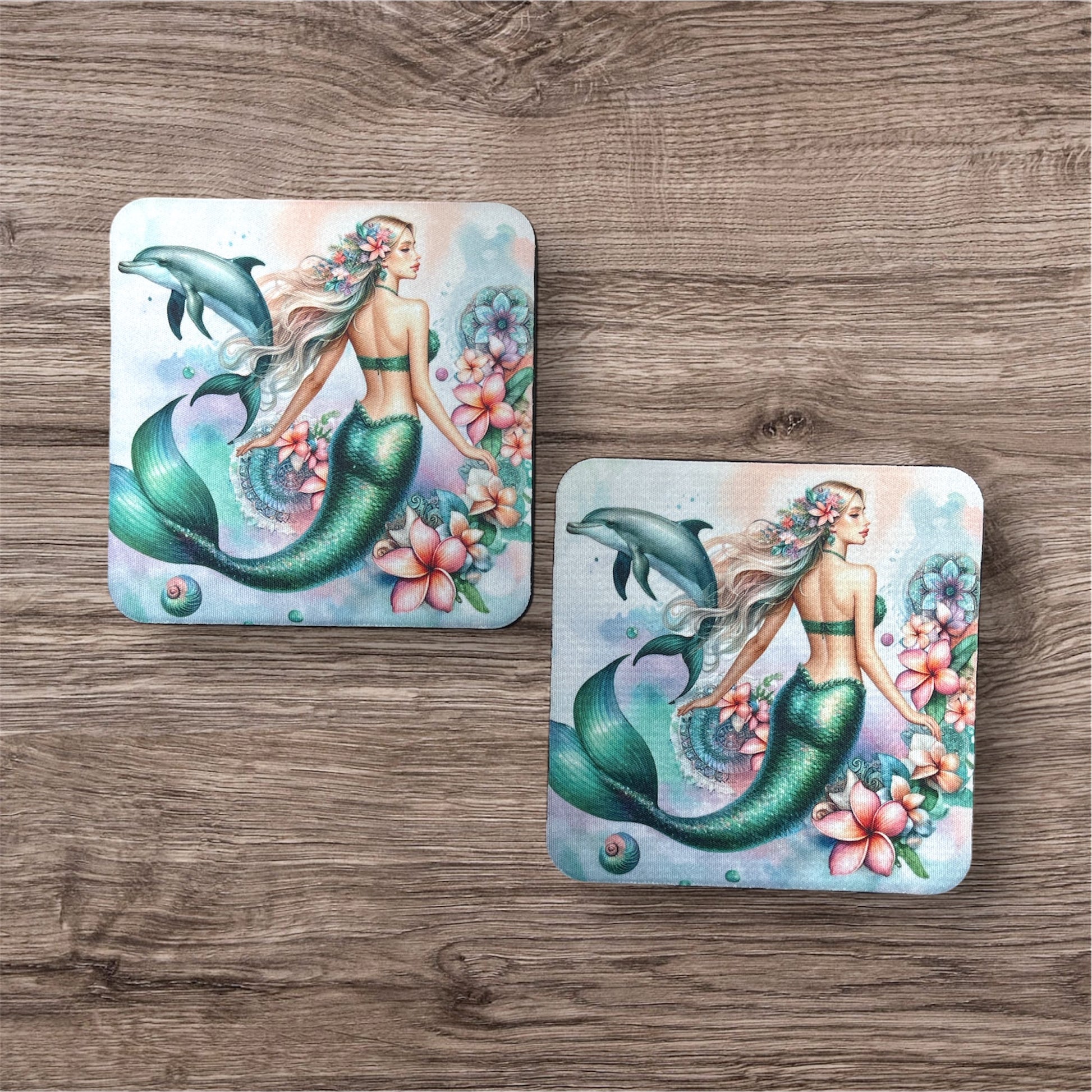 Mermaid Flowers | Coaster Set