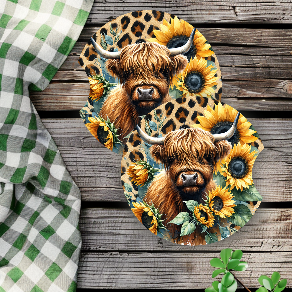 Highland Cow | Car Coasters
