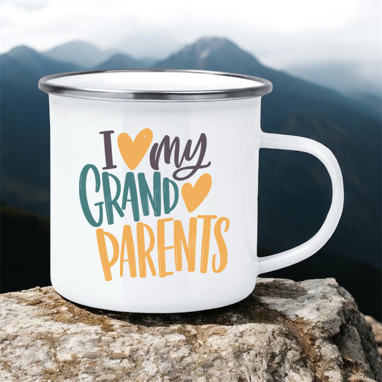 I Love My Grandparents | 12oz Enamel Mug