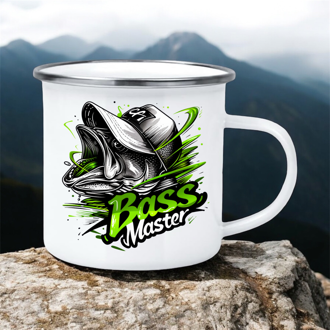 Bass Master | 12oz Enamel Mug
