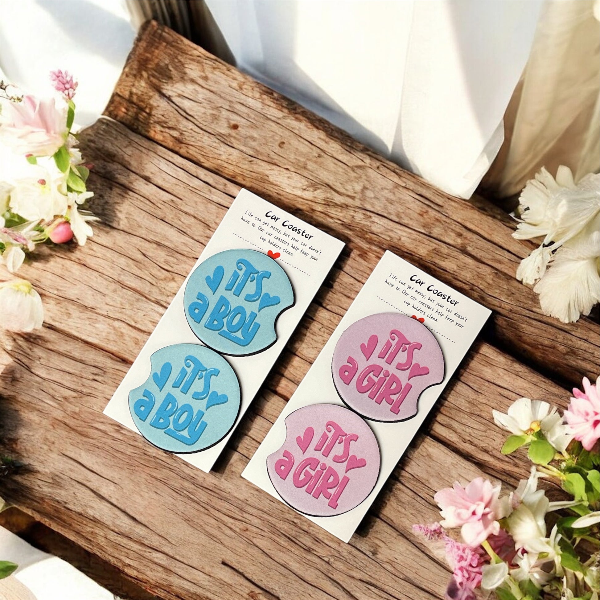 Baby Gender | Car Coasters
