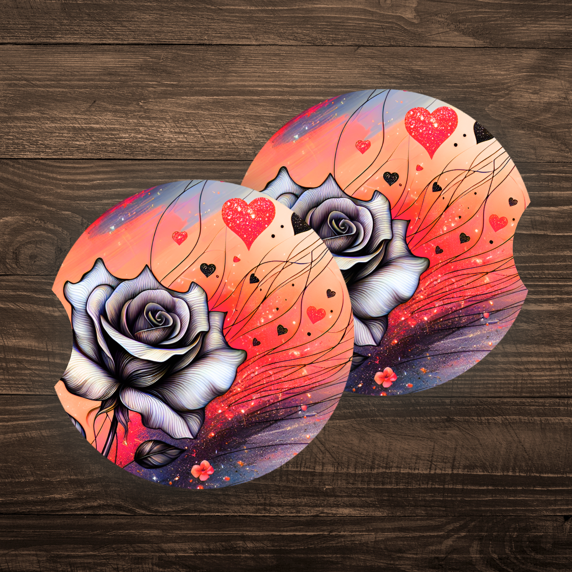 Rose | Car Coasters