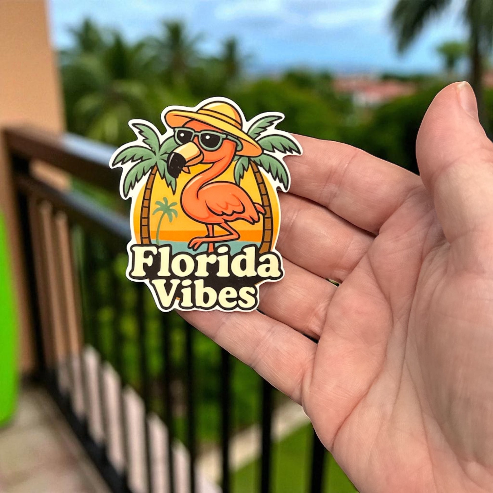 Florida Vibes Flamingo | Vinyl Sticker