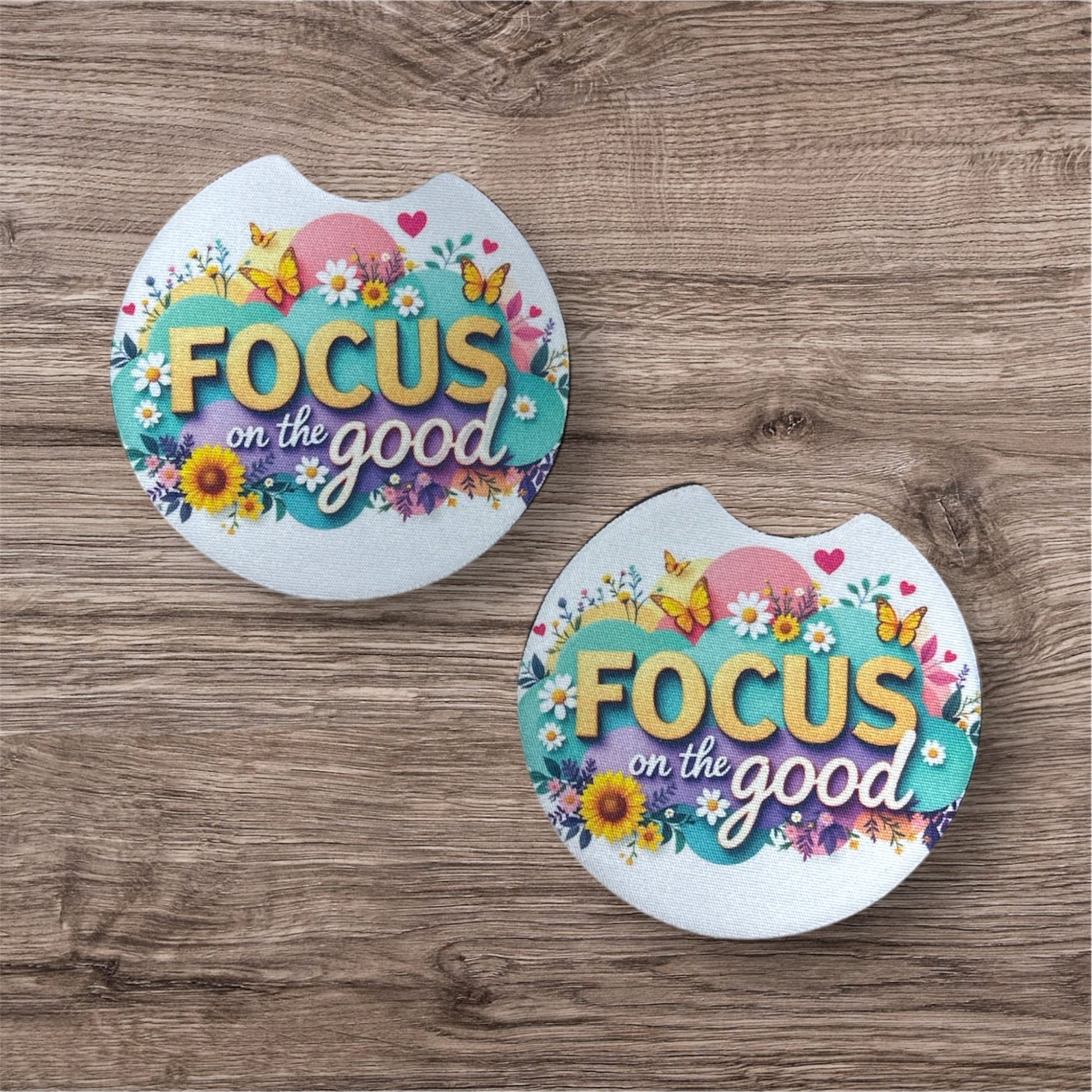 Focus On The Good | Car Coasters