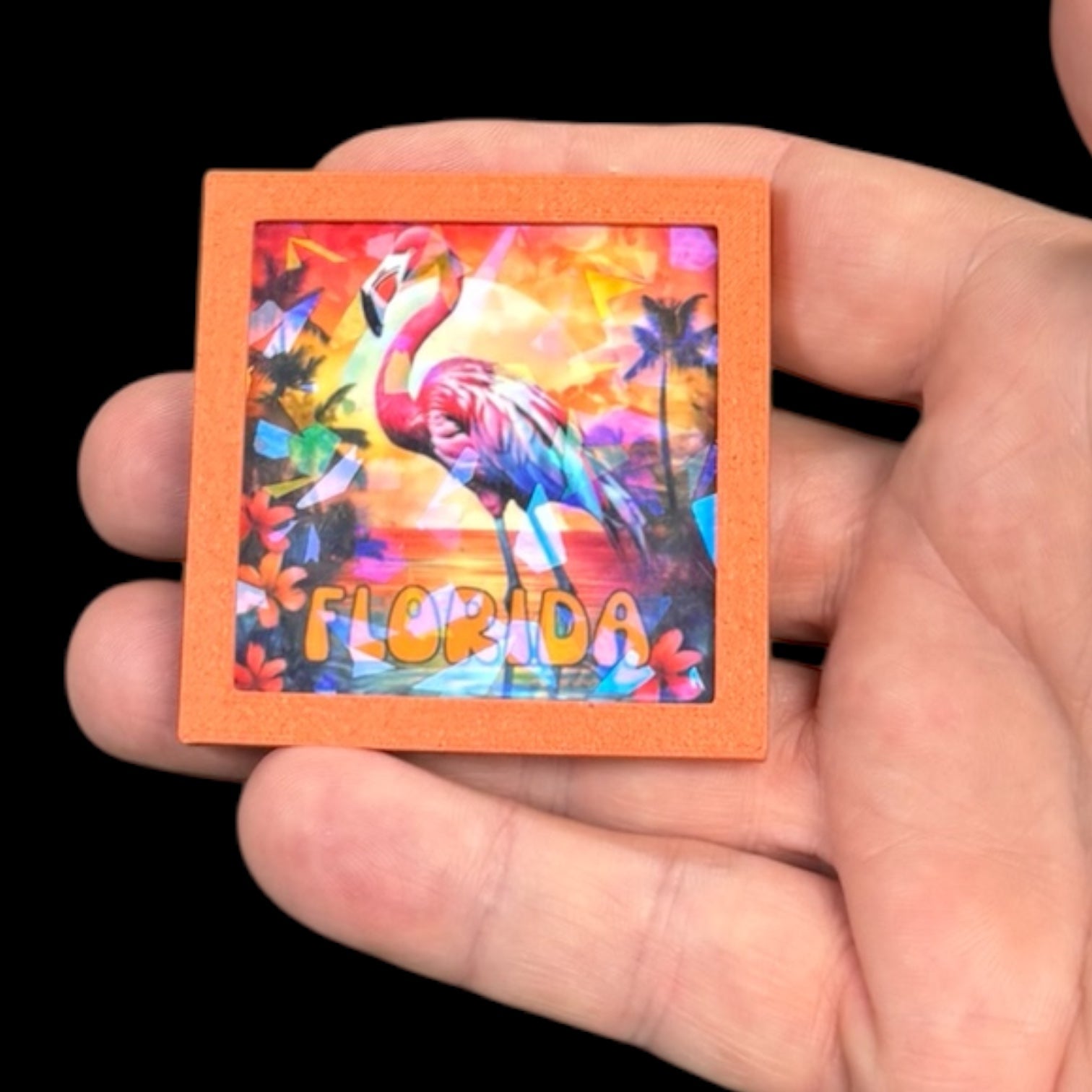 Holographic Flamingo | Florida Sovereign Magnet