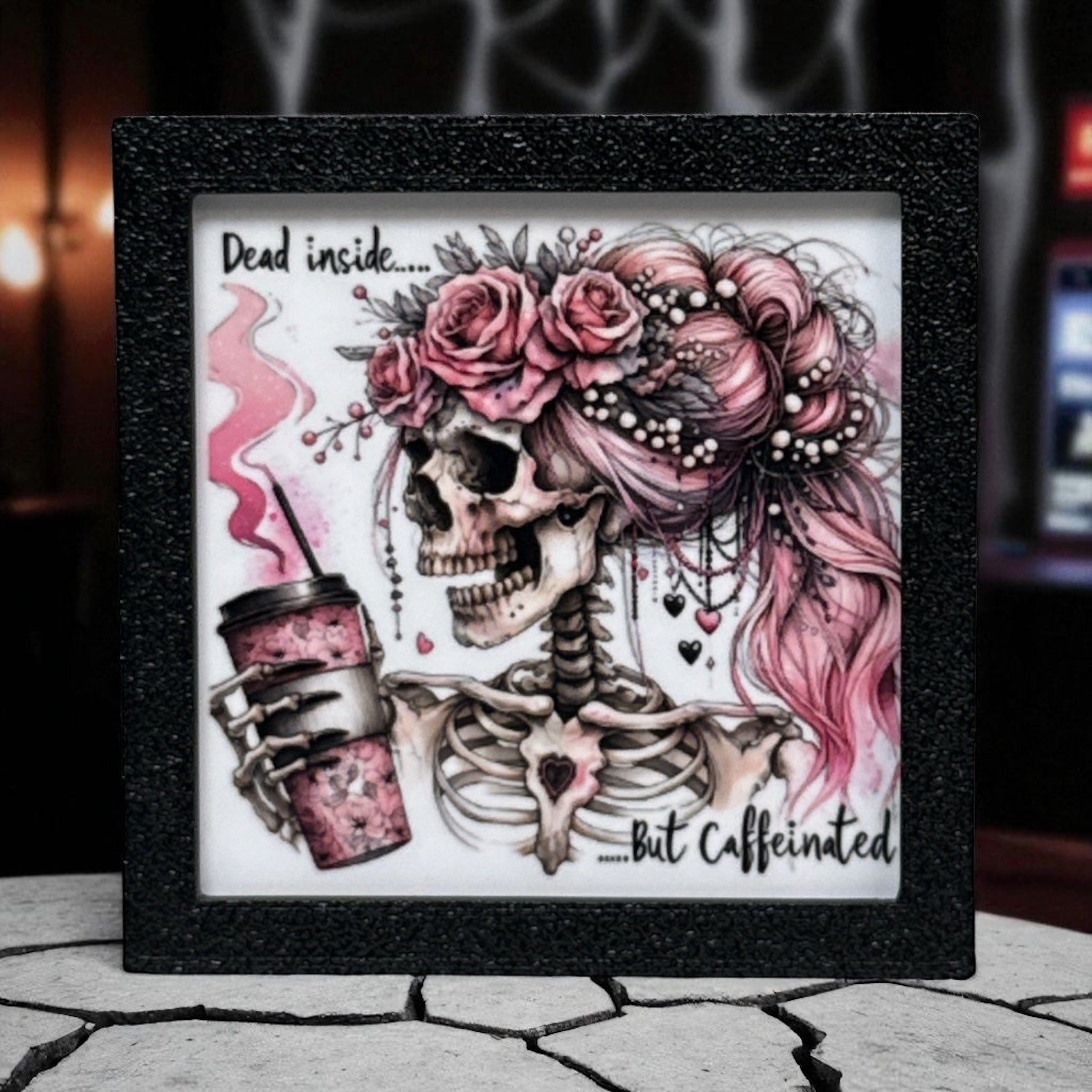 Dead Inside But Caffeinated | Fridge Magnet