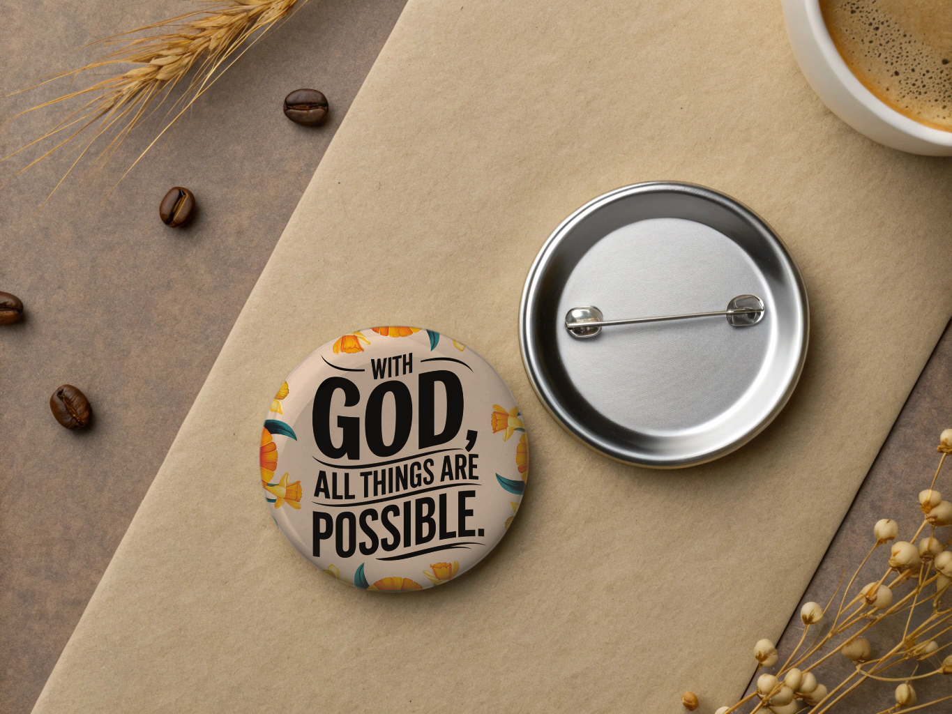 With God All Things Are Possible | 1.25” Pinback Button