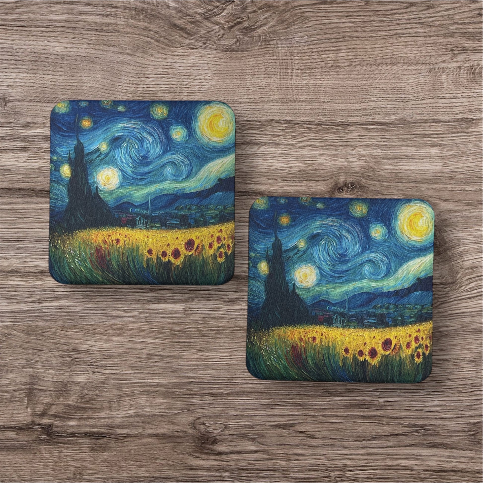 Sunflowers At Night | Coaster Set