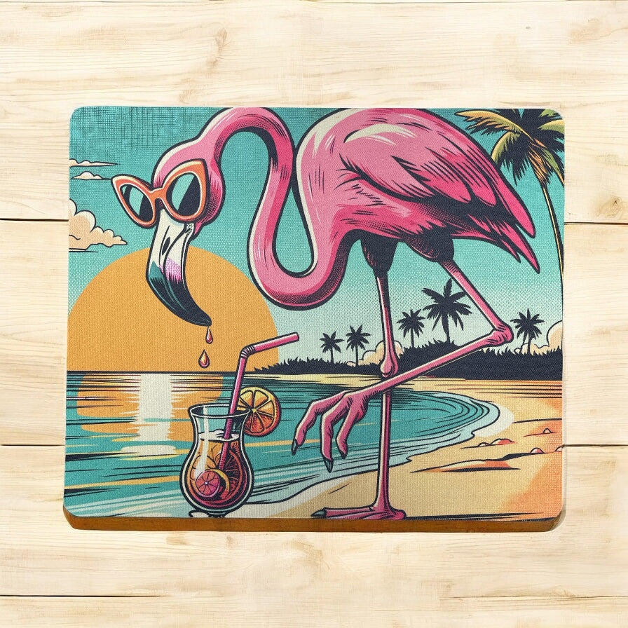 Beach Flamingo | Mouse Pad