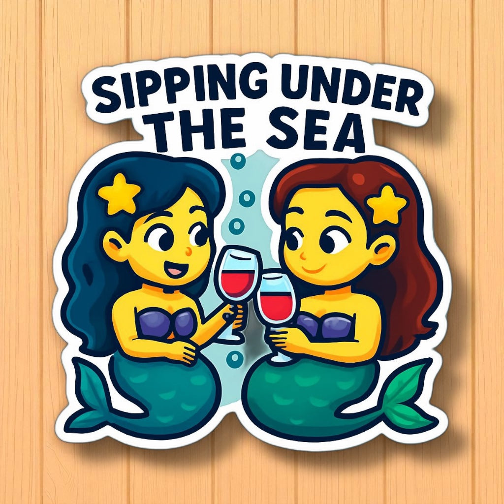 Sipping Under The Sea | Vinyl Sticker