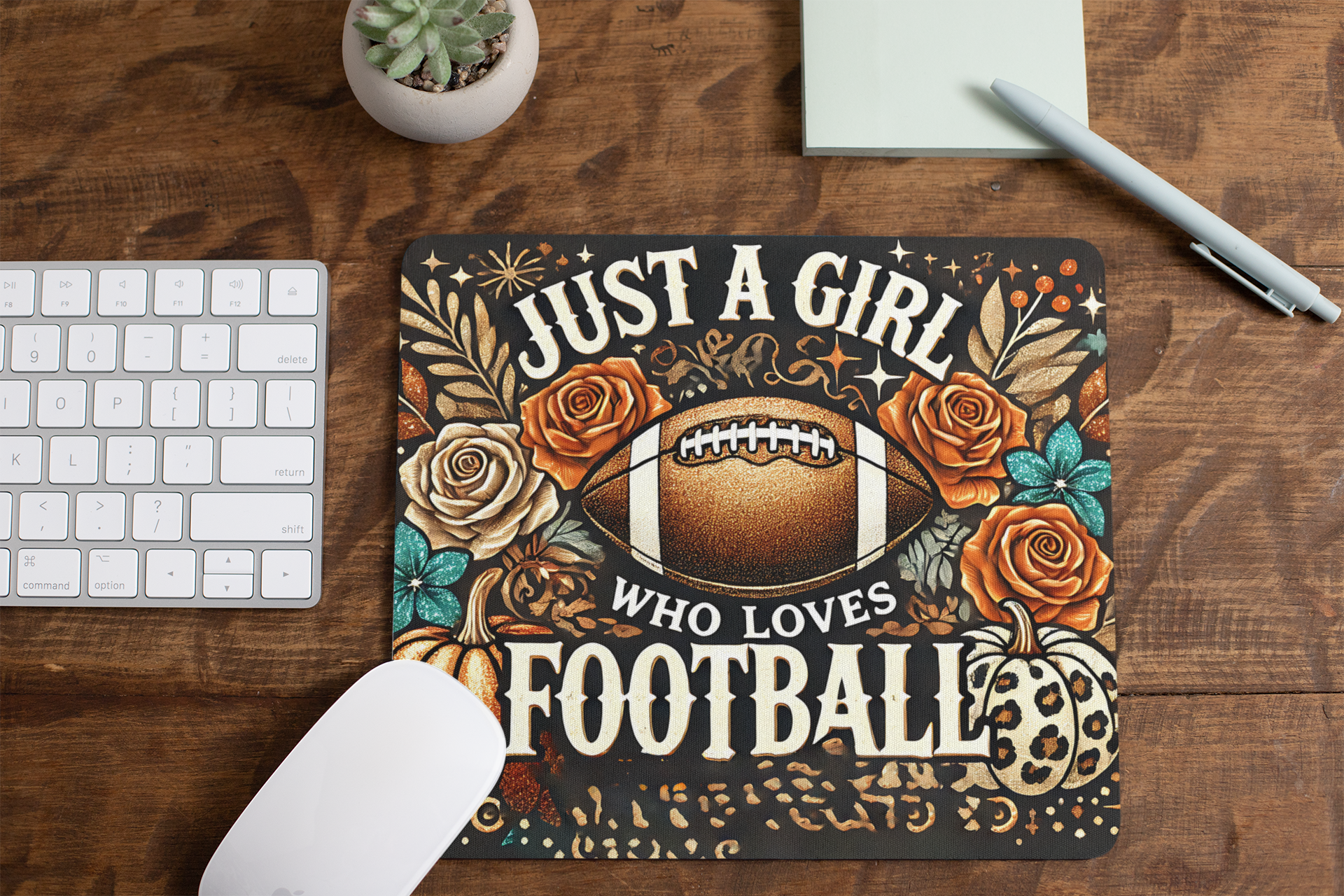Just a girl who loves football | Mouse Pad