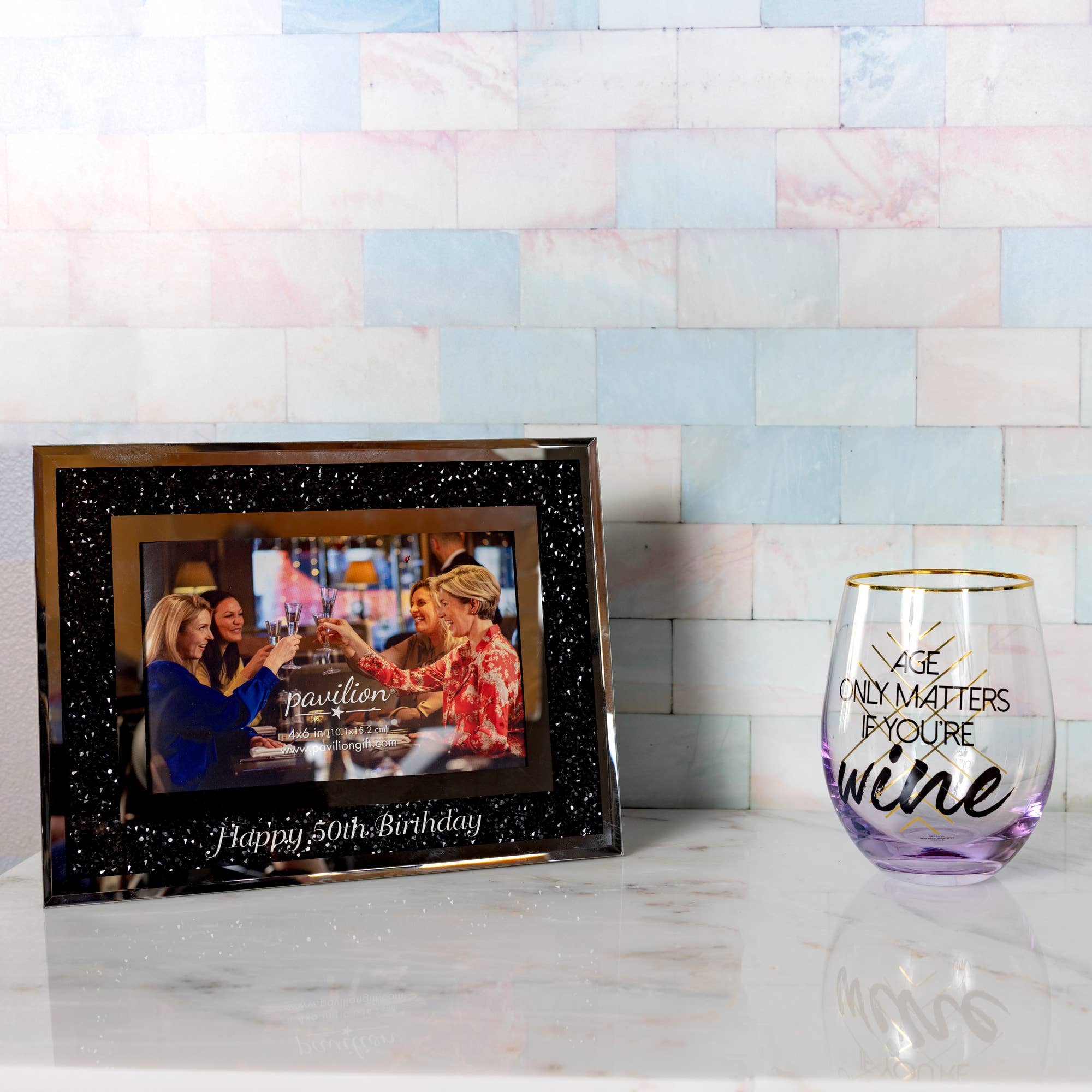 Happy 50th - 7.25" x 9.25" Frame (Holds  4" x 6" Photo)