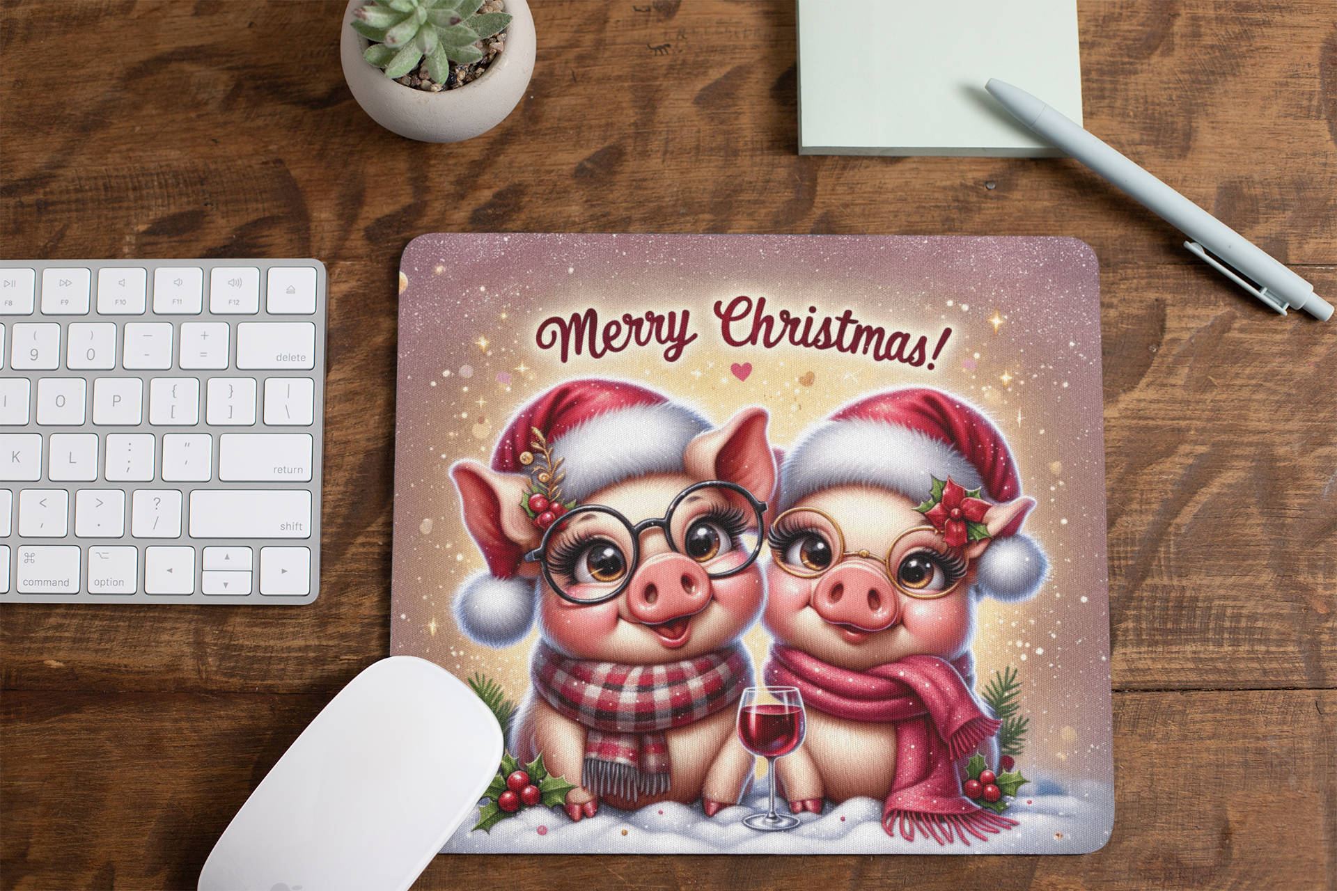 Christmas Piggies | Mouse Pad