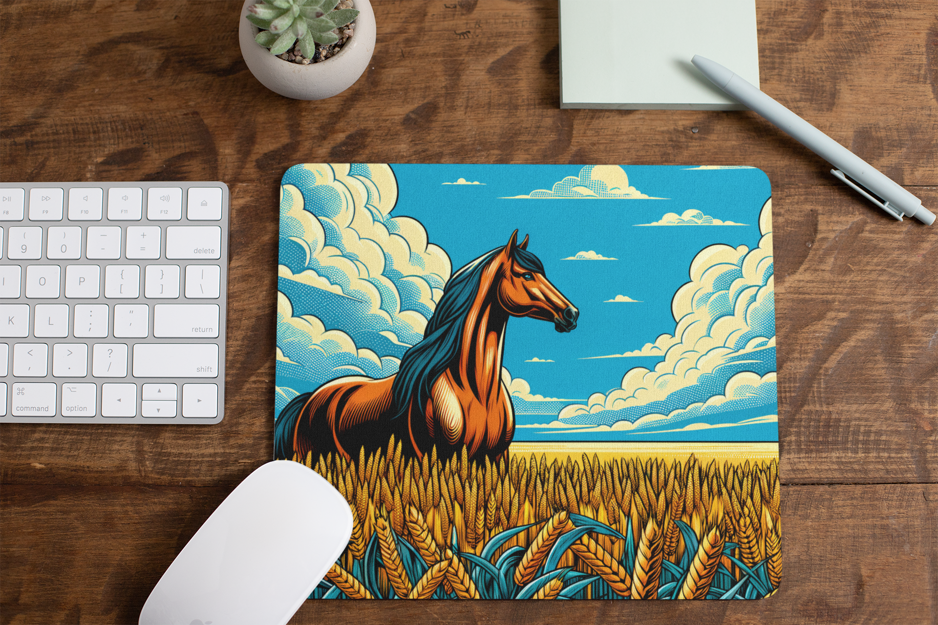 Horse In Corn Field | Mouse Pad