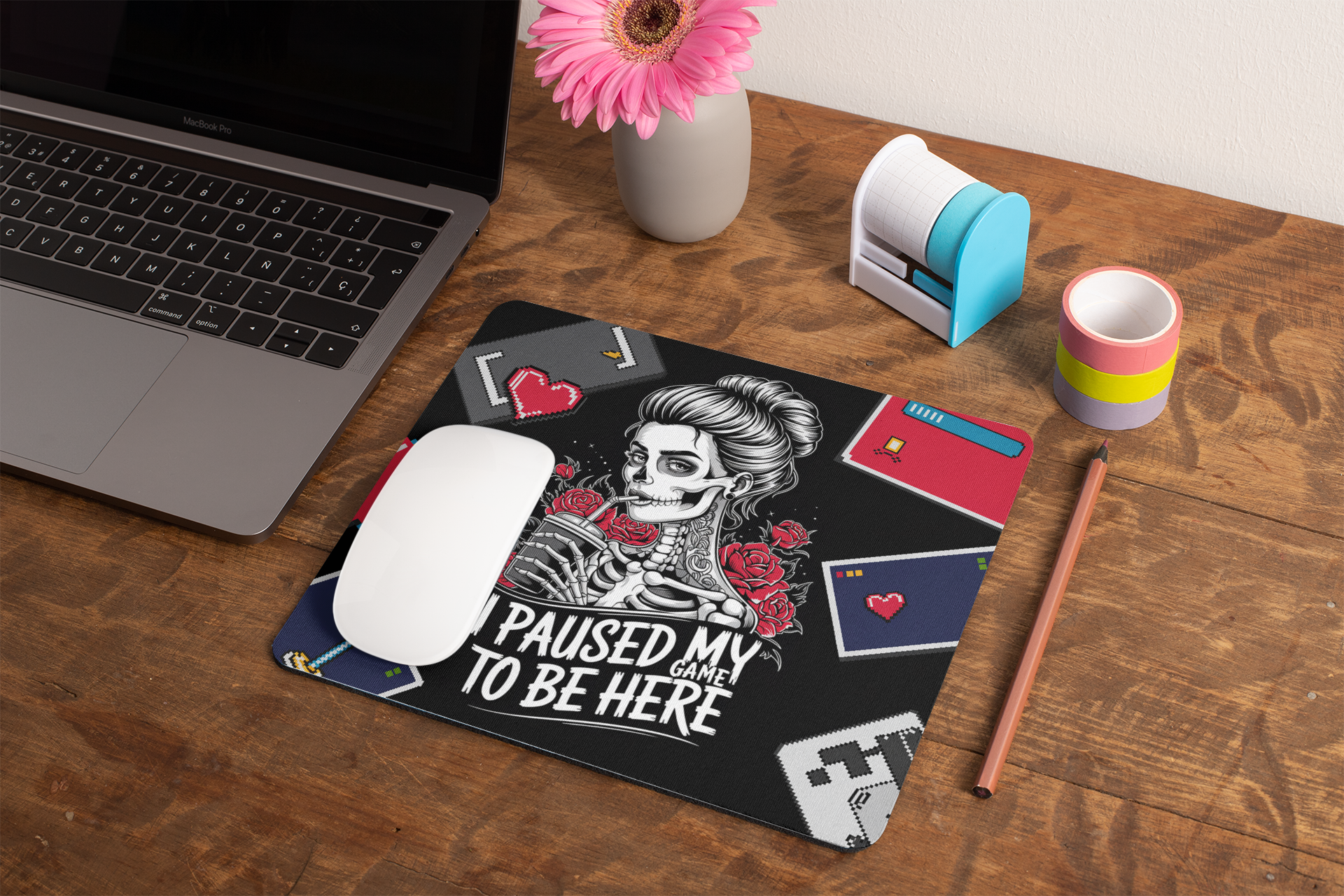 I Paused My Game| Mouse Pad