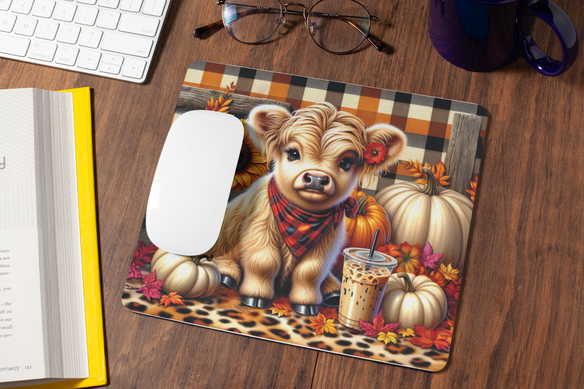 Highland Cow Fall | Mouse Pad