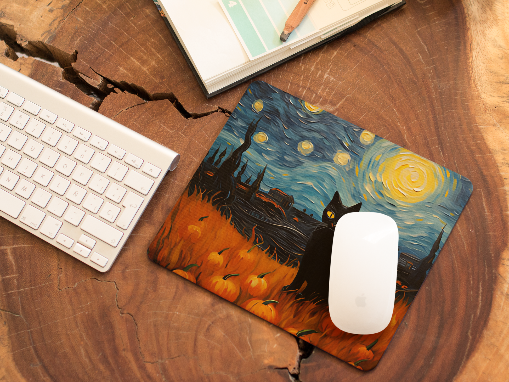 Black Cat Halloween | Mouse Pad