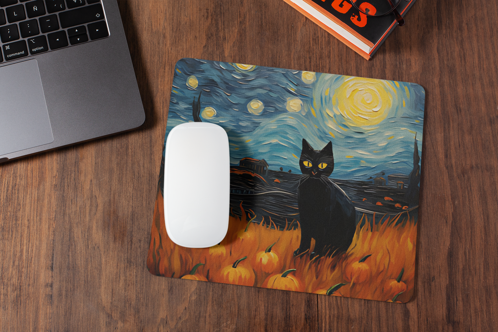 Black Cat Halloween | Mouse Pad
