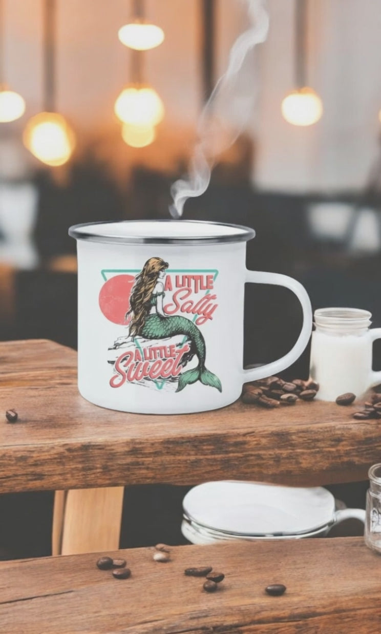 A Little Salty | 12oz Enamel Mug